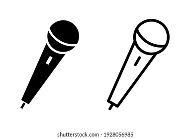 Microphone icon set. karaoke icon vecto