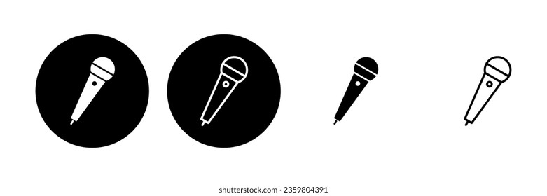 Microphone icon set. karaoke icon vector