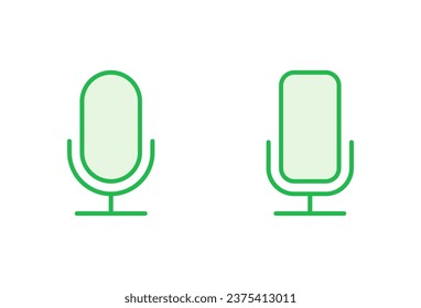 Juego de iconos de micrófono. vector de icono de karaoke