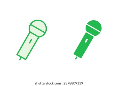 Symbol-Set für das Mikrofon. Karaoke-Symbol-Vektorgrafik