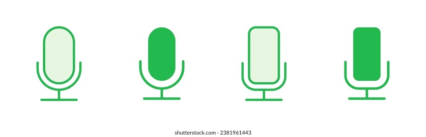 Microphone icon set. karaoke icon vector