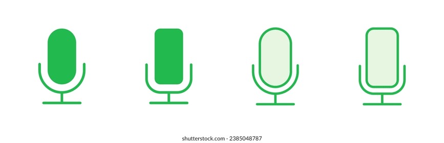 Microphone icon set. karaoke icon vector