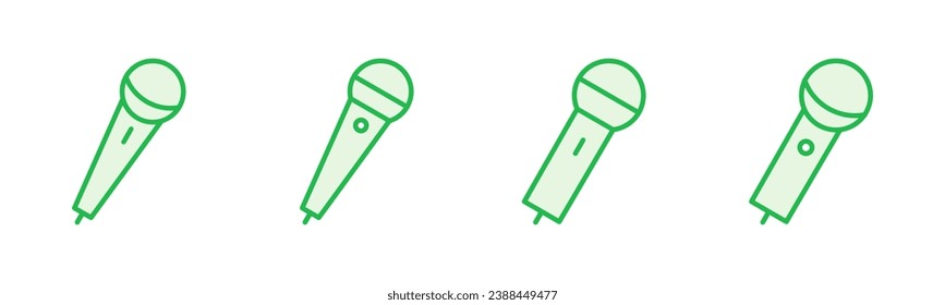 Microphone icon set. karaoke icon vector