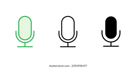 Microphone icon set. karaoke icon vector
