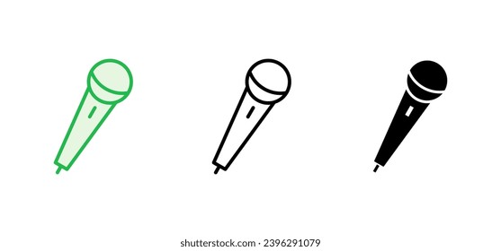 Microphone icon set. karaoke icon vector