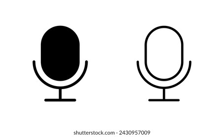 Conjunto de iconos de micrófono. icono de karaoke vector