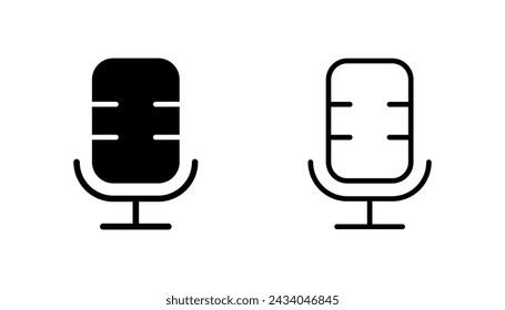 Microphone icon set. karaoke icon vector