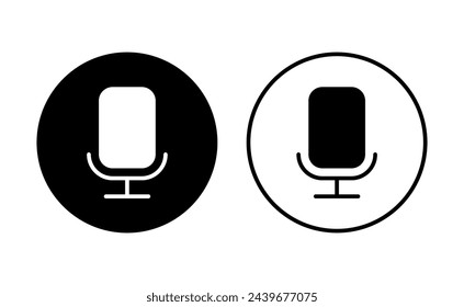 Microphone icon set. karaoke icon vector