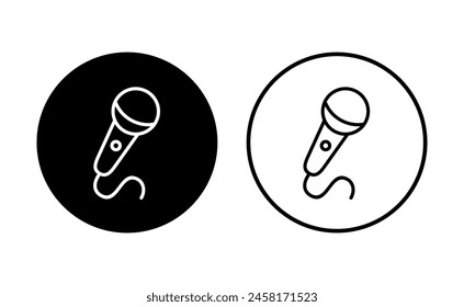 Conjunto de iconos de micrófono. Vector de iconos de karaoke