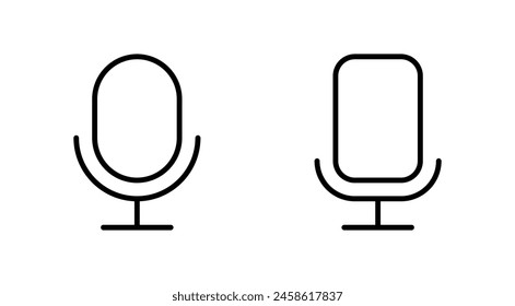 Microphone icon set. karaoke icon vector