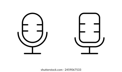 Microphone icon set. karaoke icon vector