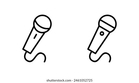 Microphone icon set. karaoke icon vector