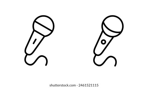 Microphone icon set. karaoke icon vector