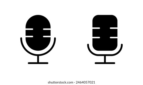 Microphone icon set. karaoke icon vector