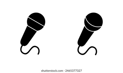 Microphone icon set. karaoke icon vector