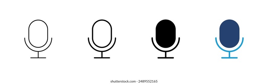 Microphone icon set. karaoke icon vector