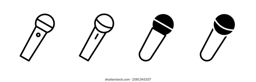 Microphone Icon Set, Karaoke Icon set, Microphone Icon Vector, Karaoke Icon Symbol.