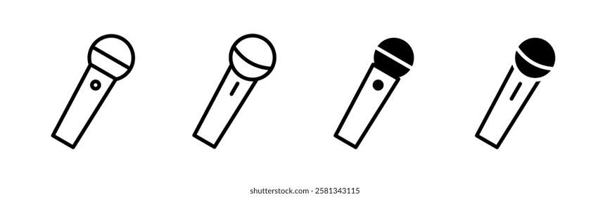 Microphone Icon Set, Karaoke Icon set, Microphone Icon Vector, Karaoke Icon Symbol.