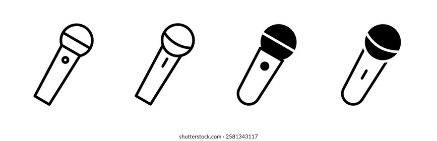 Microphone Icon Set, Karaoke Icon set, Microphone Icon Vector, Karaoke Icon Symbol.