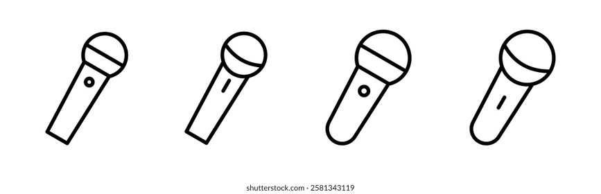 Microphone Icon Set, Karaoke Icon set, Microphone Icon Vector, Karaoke Icon Symbol.