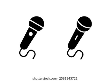 Microphone Icon Set, Karaoke Icon set, Microphone Icon Vector, Karaoke Icon Symbol.
