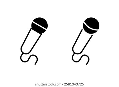 Microphone Icon Set, Karaoke Icon set, Microphone Icon Vector, Karaoke Icon Symbol.