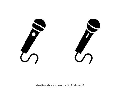 Microphone Icon Set, Karaoke Icon set, Microphone Icon Vector, Karaoke Icon Symbol.