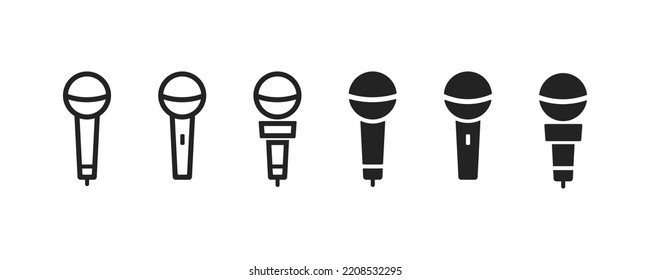 icono de micrófono en fondo blanco, símbolo de podcast, icono de voz, diseño moderno, ilustración vectorial