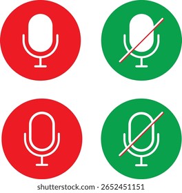 Microphone icon set. Simple microphone icon, website design, Illustration Icon sign,
