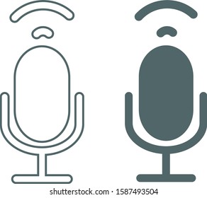 Microphone icon set. Microphone symbol. Vector illustration