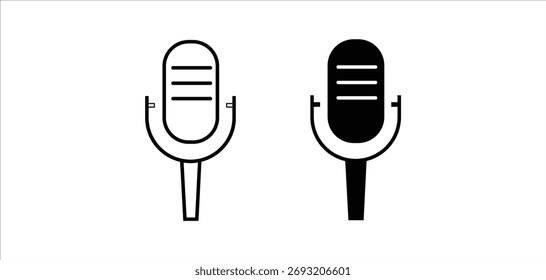 Conjunto de iconos de micrófono. Diversa colección de micrófono. Vector