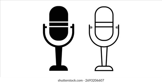 Conjunto de iconos de micrófono. Diversa colección de micrófono. Vector