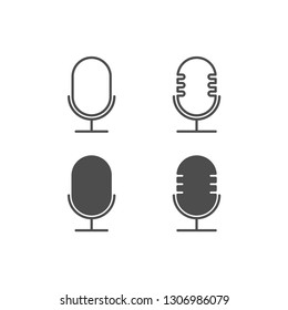 Microphone icon set . Vector . EPS 10