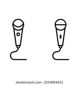 Microphone icon set. Vector illustration.