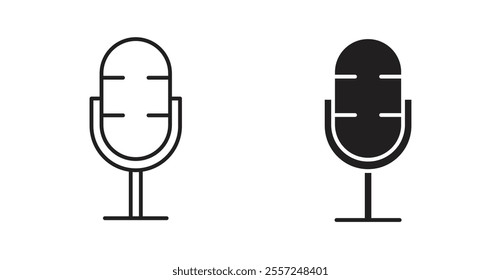 Microphone Icon set. vector illustration set