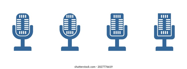 microphone icon set vector sign symbol
