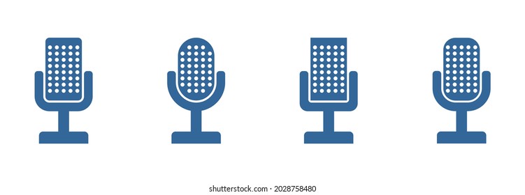microphone icon set vector sign symbol
