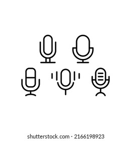 Illustration zum Design von Mikrofonsymbolen-Vektorsymbolen