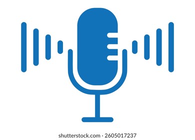 Microphone icon set. Microphone, voice recorder button. Vector illustrator