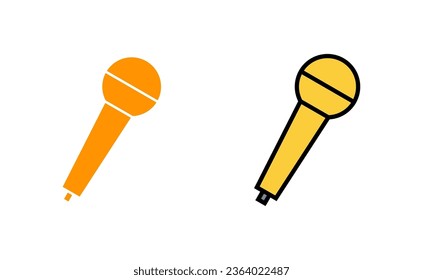 Microphone icon set for web and mobile app. karaoke sign and symbol
