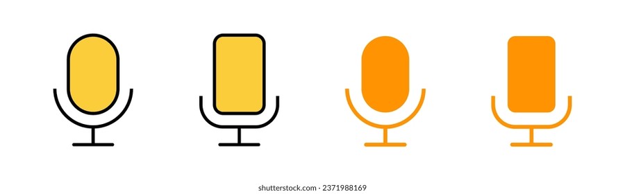 Mikrofon-Icon-Set für die Web- und mobile App. Karaoke-Zeichen und -Symbol