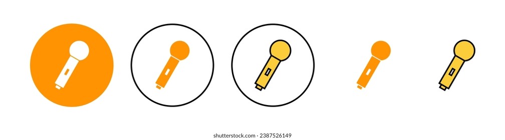 Microphone icon set for web and mobile app. karaoke sign and symbol