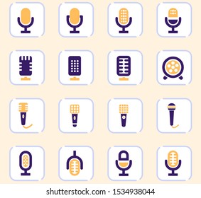 Microphone icon set for web sites and user interface