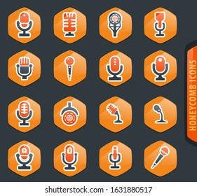 Microphone icon set for web sites and user interface