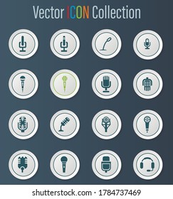Microphone icon set for web sites and user interface