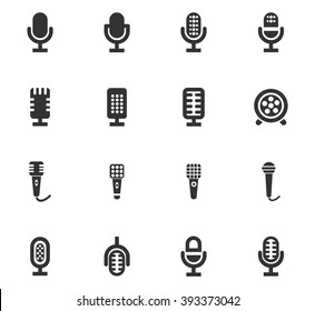 Microphone icon set for web sites and user interface