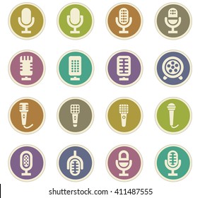 Microphone icon set for web sites and user interface