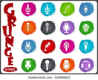 Microphone icon set for web sites and user interface