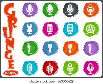 Microphone icon set for web sites and user interface