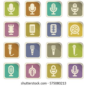 Microphone icon set for web sites and user interface